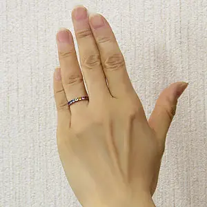 アミュレットリング 指輪 ガーネット ピンクトルマリン シトリン