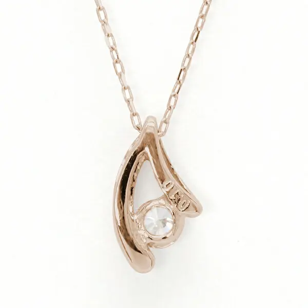 ダイヤモンド ネックレス 一粒ダイヤ 0.10ct k18 18金 18k